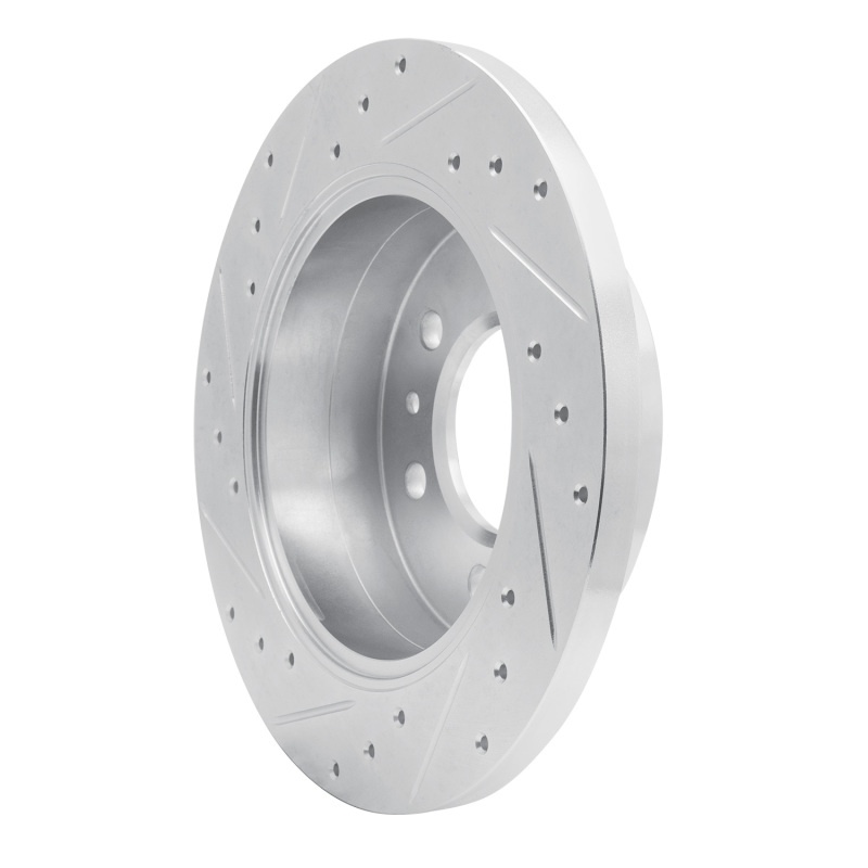 Dodge Sprinter 3500 Brake Rotor (1) - Rear Right - R1 Concepts - Drilled & Slotted - Silver - `06-`18